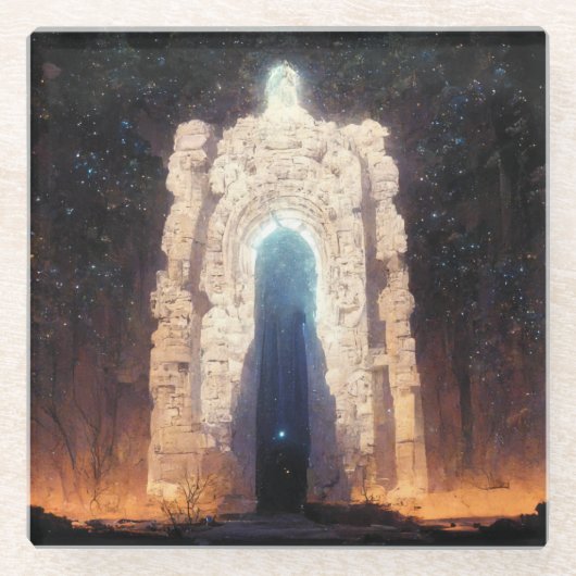 Gate to Eternity Fantasy Sci-Fi Art Glazen Onderzetter (Voorkant)
