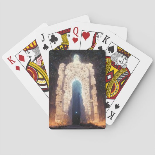 Gate to Eternity Fantasy Sci-Fi Art Pokerkaarten (Achterkant)