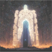 Gate to Eternity Fantasy Sci-Fi Art Sticker (Voorkant)