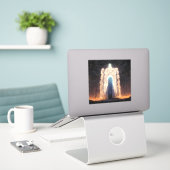 Gate to Eternity Fantasy Sci-Fi Art Sticker (Laptop op bureau)