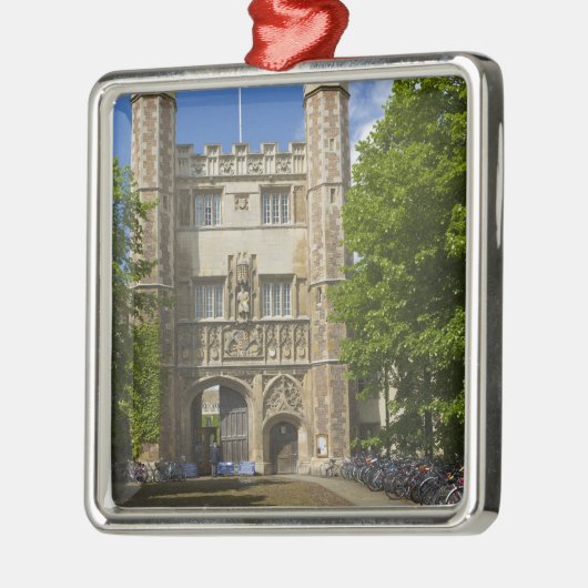 Gate to Trinity College en rijen fietsen, Metalen Ornament (Links)