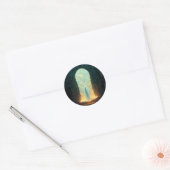 Gate van de goden Fantasy Sci-Fi Art Ronde Sticker (Envelop)