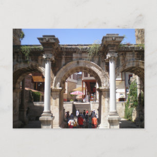 Gate van de Romeinse keizer Hadrian Briefkaart