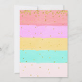 Gâteau Arc-en-Ciel | Invitation pour 15 ans (Dos)