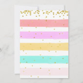 Gâteau Arc-en-Ciel | Invitation pour 2ème Annivers (Dos)