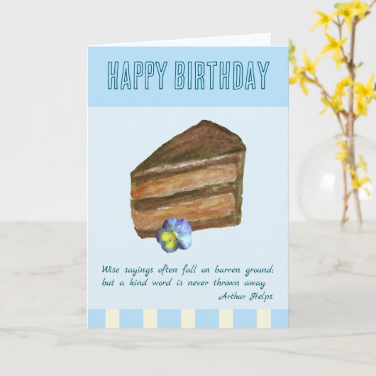 Gâteau au chocolat Citation significative Carte d' (Fleur jaune)