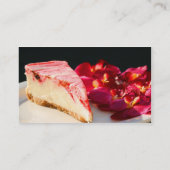 Gâteau au fromage de fraise et carte de visite (Dos)