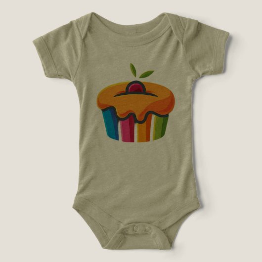 Gâteau bleu et rose Bella+Canvas bébé adorable (Design Recto)