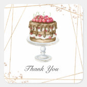 Gâteau / Boulangerie Sticker Merci d'affaires (Devant)