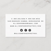 Gâteau / Carte de visite de boulangerie (Dos)