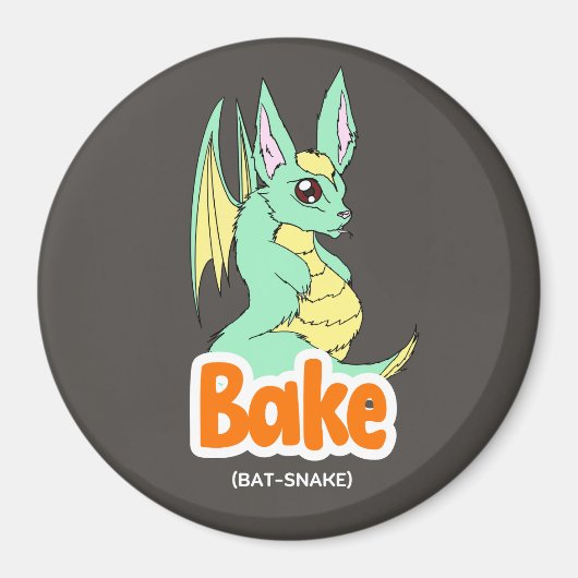 Gâteau (chat + pain) Cute Cercle et aimant Carré (Devant)