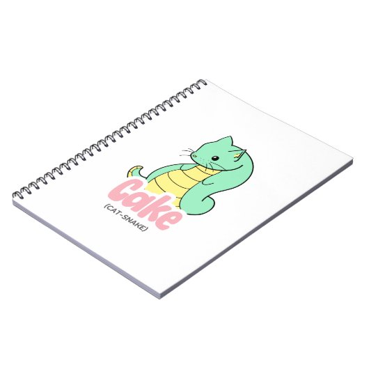 Gâteau (chat + serpent) Carnet mignonne /Journal (Côté gauche)