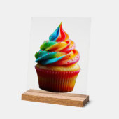 Gâteau cupcake arc-en-ciel étourdissant de Slipper (Angle)