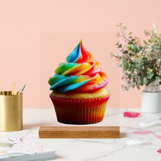 Gâteau cupcake arc-en-ciel étourdissant de Slipper (Mariage)