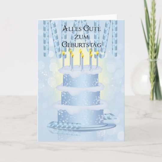 Gateau D Anniversaire Allemand Et Bougies De Carte Zazzle Be