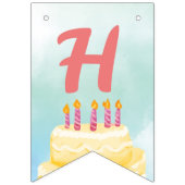 Gâteau d'anniversaire - Bannière des drapeaux de f (Deuxième drapeau)
