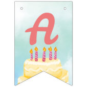 Gâteau d'anniversaire - Bannière des drapeaux de f (Troisième drapeau)