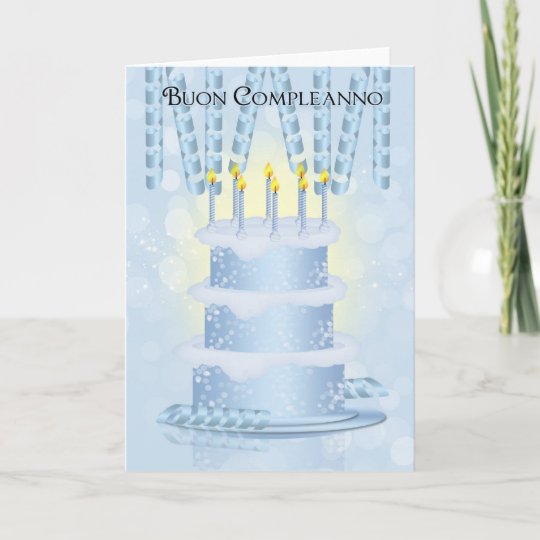 Gateau D Anniversaire Italien Et Bougies De Carte Zazzle Be