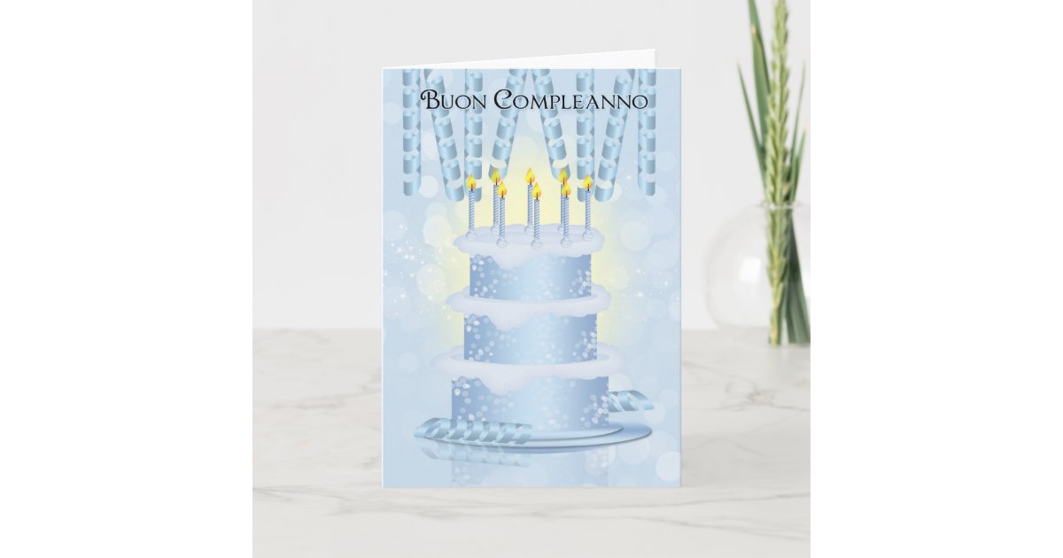 Gateau D Anniversaire Italien Et Bougies De Carte Zazzle Be