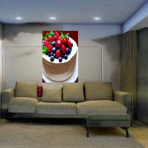 Gâteau de Berry AI Art Poster
