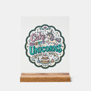 Gâteau de Licorne Confettis Licornes POD Prêt POD