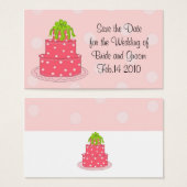Gâteau de Mariage Rose Save the Date (Devant & derrière)