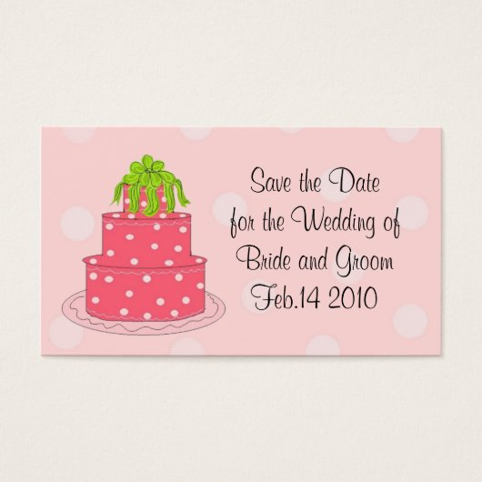 Gâteau de Mariage Rose Save the Date (Devant)
