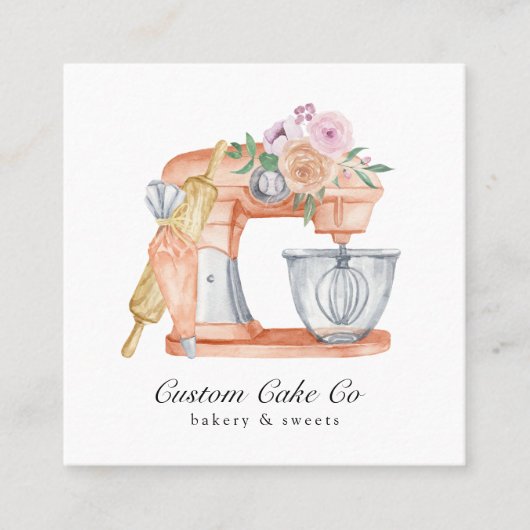 Gâteau de mélange d'aquarelle + Carte de visite de (Devant)