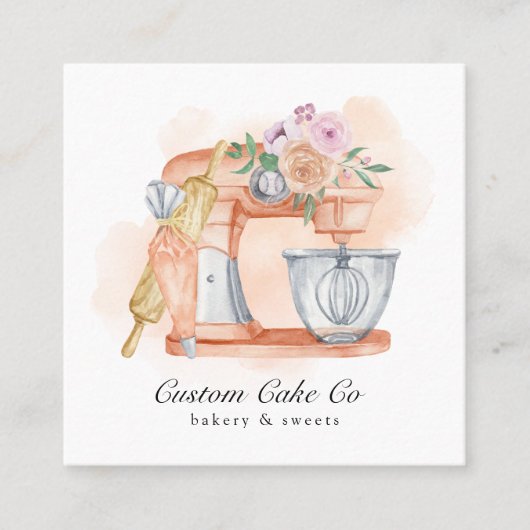 Gâteau de mélange d'aquarelle + Carte de visite de (Devant)