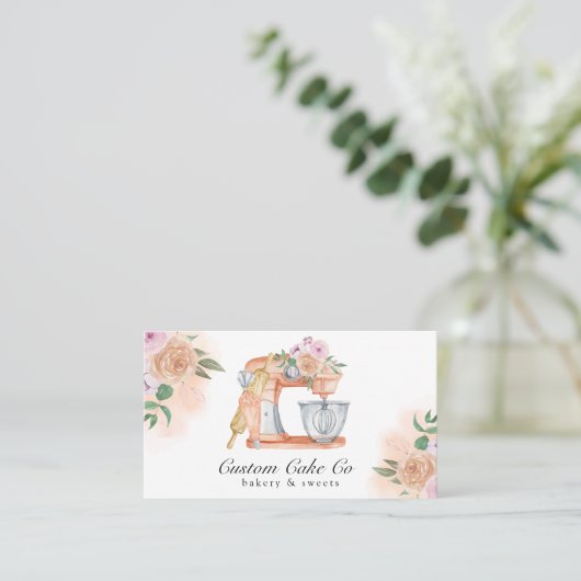 Gâteau de mélange d'aquarelle + Carte de visite de (Debout devant)