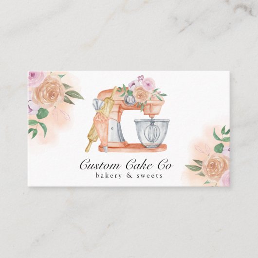Gâteau de mélange d'aquarelle + Carte de visite de (Devant)