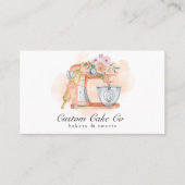 Gâteau de mélange d'aquarelle + Carte de visite de (Devant)