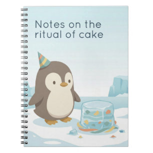 Gâteau de pingouin mignon Carnet personnalisé à