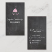 Gâteau de tasse sur le carte de visite de (Devant / Derrière)