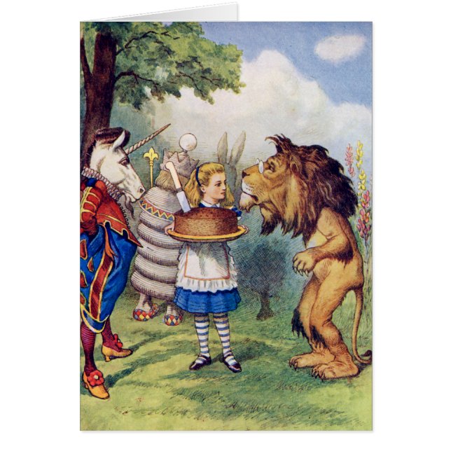 Gâteau d'offres d'Alice au lion et à la licorne (Devant)