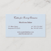 Gâteau élégant dans le carte de visite fait sur (Dos)