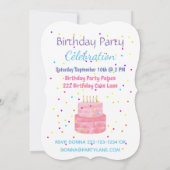 Gâteau et bougies d'anniversaire Invitation d'âge (Dos)