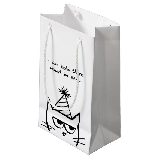 Gâteau fâché des demandes de chat - sac drôle de (Devant Angle)