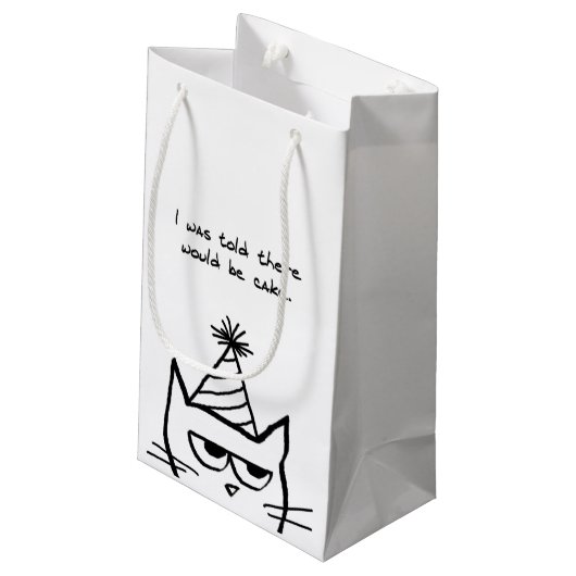 Gâteau fâché des demandes de chat - sac drôle de (Dos Angle)