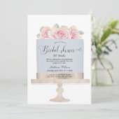 gâteau fleuri douche nuptiale par mail invitation (Debout devant)