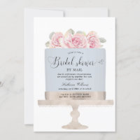 gâteau fleuri douche nuptiale par mail invitation