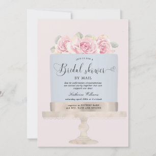 gâteau fleuri douche nuptiale par mail invitation