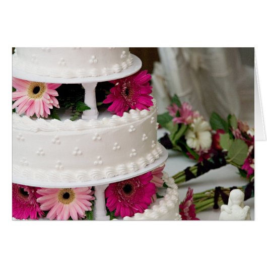 Gâteau Mariage Gerbera Daisy (Devant Horizontal)