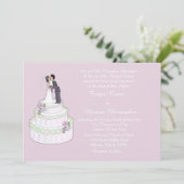 Gâteau mariage horizontal 5x7 Faire-part de mariag (Debout devant)