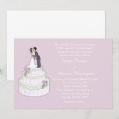 Gâteau mariage horizontal 5x7 Faire-part de mariag (Devant / Derrière)