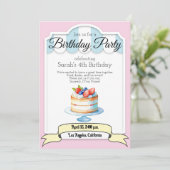 gâteau pastel couleur, invitation à la fête d'anni (Debout devant)