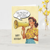 gâteau rétro et carte d'anniversaire réchauffement (Fleur jaune)