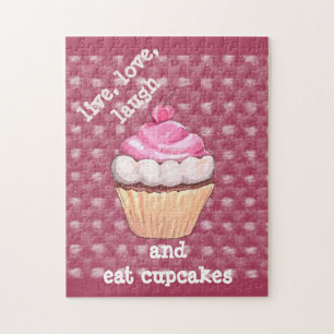 Gâteau rose mignon en direct, Amour, Rire  Puzzle