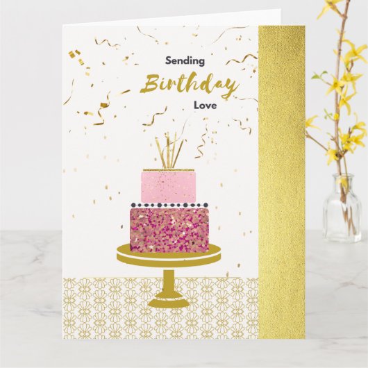 Gâteau royal | Carte d'anniversaire (Fleur jaune)