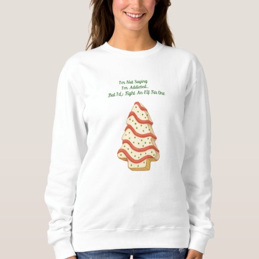 Gâteaux en forme d'arbre – Sweatshirt de vacances (Devant)